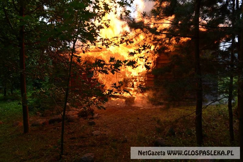 Pożar domków edukacyjnych