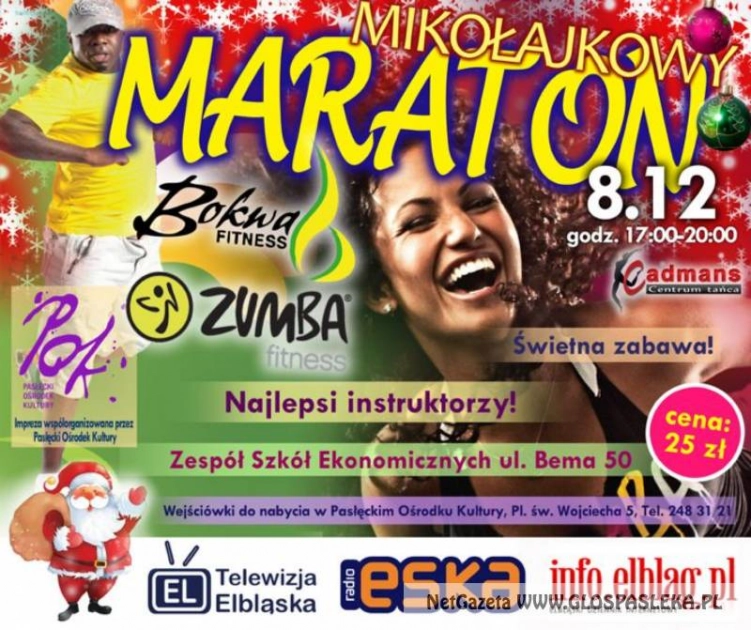 Mikołajkowy maraton zumba - bokwa