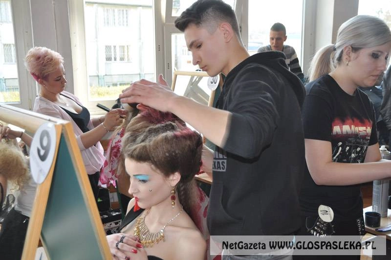 Młody talent fryzjerski 2014 roku - Wawrzyniec Wierzbicki  z Zespołu Szkół w Pasłęku