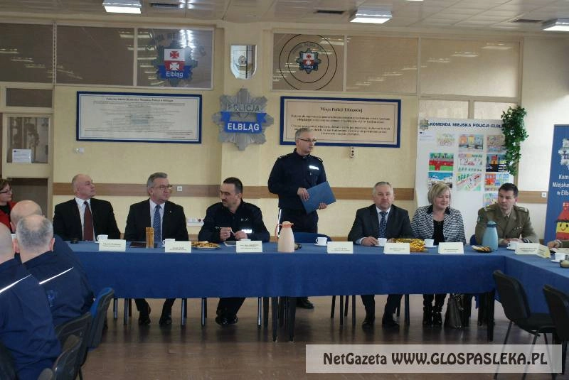 Odprawa w Komendzie Miejskiej Policji w Elblągu