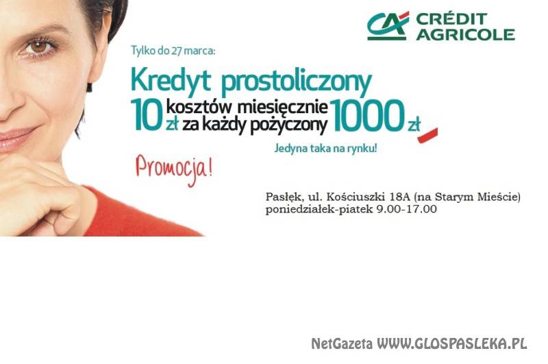 SZUKASZ KREDYTU? SKORZYSTAJ Z OFERTY CREDIT AGRICOLE!