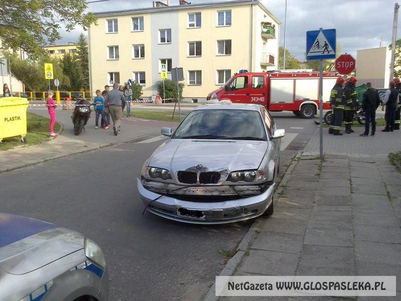 Kolizja BMW z motocyklem