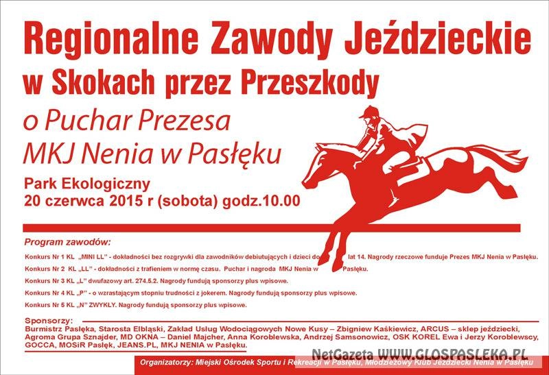 Zaproszenie na zawody jeździeckie