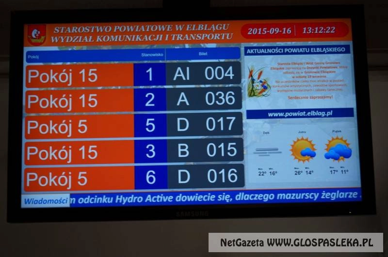 Kolejkomat w Starostwie  już działa