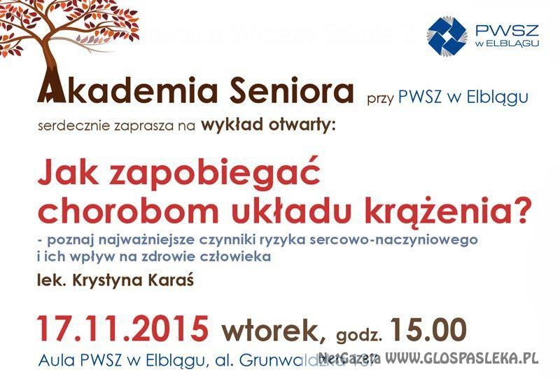 Akademia Seniora - kolejny wyklad otwarty na PWSZ