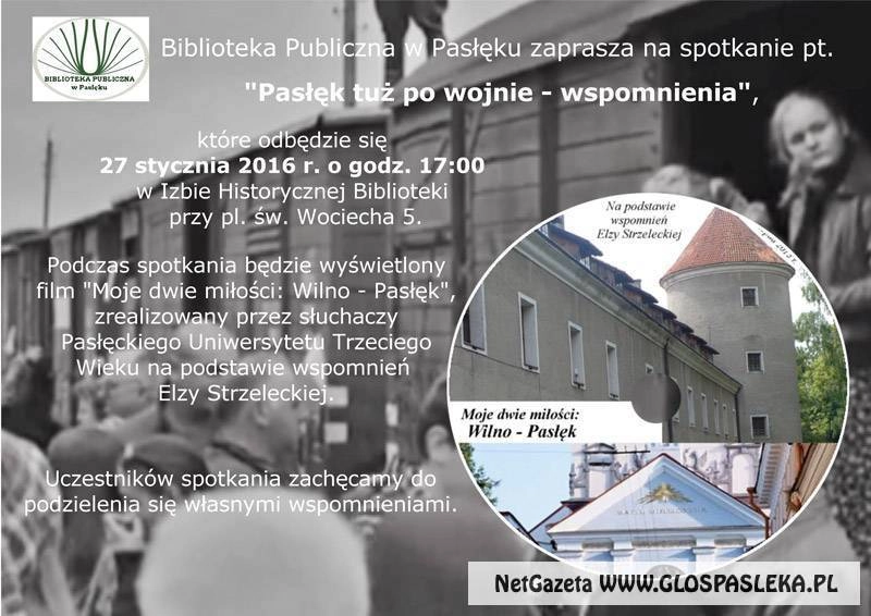 „W Pasłęku tuż po wojnie – wspomnienia”