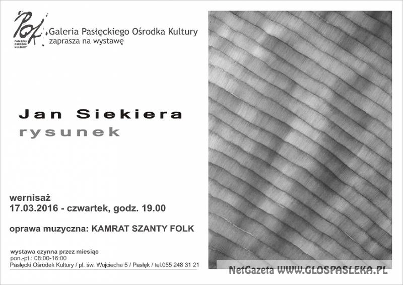 Wernisaż wystawy rysunków Jana Siekiery