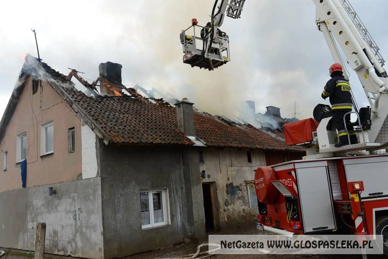 Pożar budynku mieszkalnego w Pólku