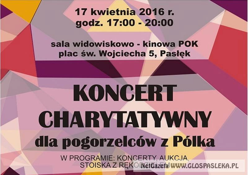 Koncert charytatywny dla pogorzelców