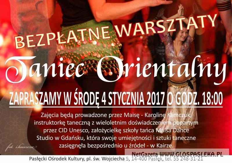 Zaproszenie na warsztaty tańca orientalnego