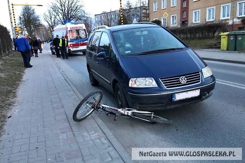 Potrącony rowerzysta