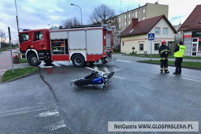 Zderzenie dostawczego auta z jednośladem