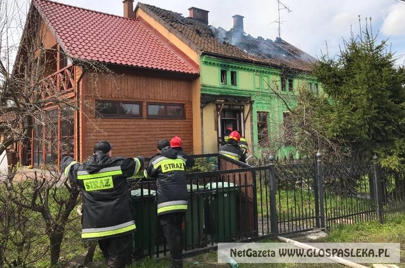 Pożar domu w Młynarach 