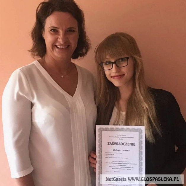 Finalistka z ZSEiT na ogólnopolskiej olimpiadzie OWiUR