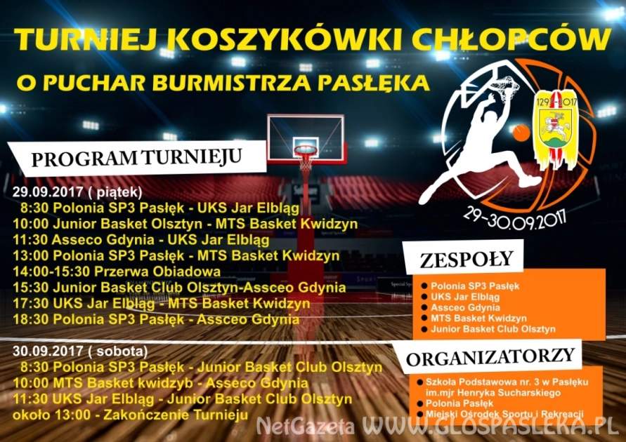 Zaproszenie na turniej koszykówki