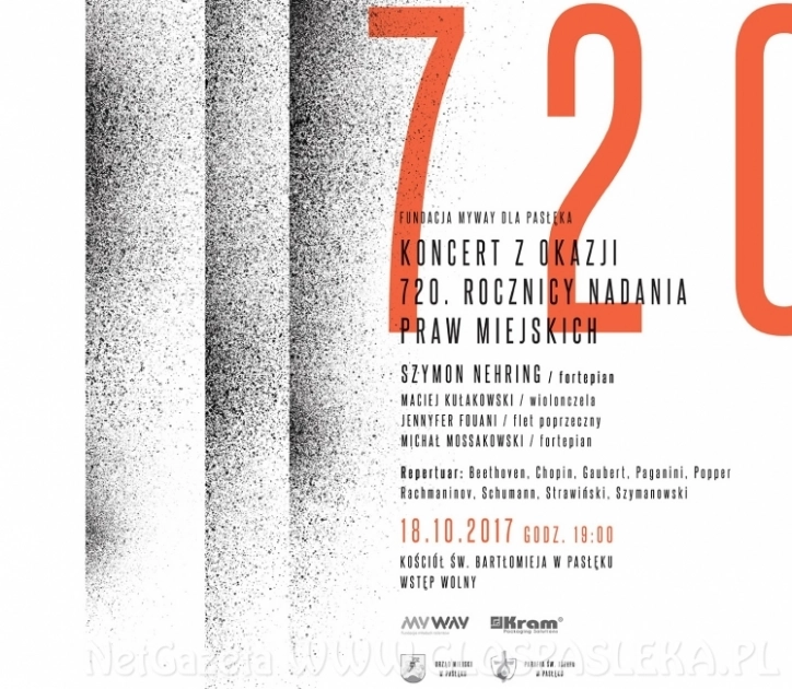 Koncert z okazji 720 rocznicy nadania praw miejskich 
