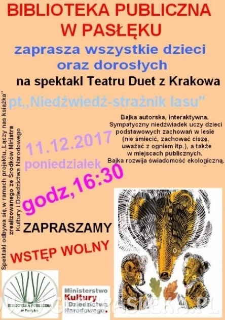 Zaproszenie na spektakl w bibliotece