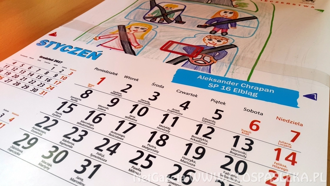 Dzieci rysują - policjanci publikują. Jest już nowy kalendarz z rysunkami dzieci