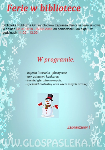 Zaproszenie na spektakl w bibliotece