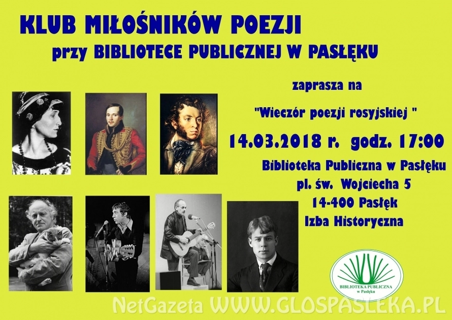 Klub Miłośników Poezji zaprasza