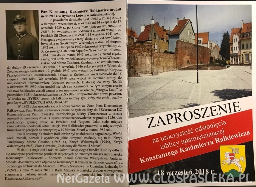 Odsłonięcie tablicy