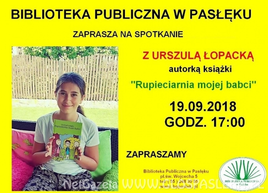 Ula w bibliotece opowie o swojej pierwszej książce