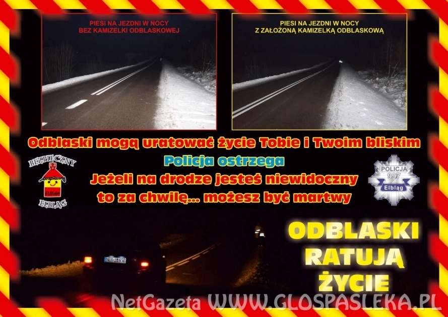 Bez odblasków – możesz dostać mandat, ale możesz też… zginąć w wypadku