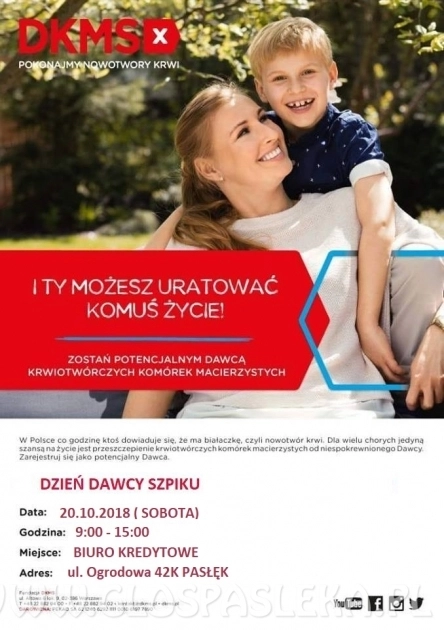 Dzień dawcy szpiku w Pasłęku