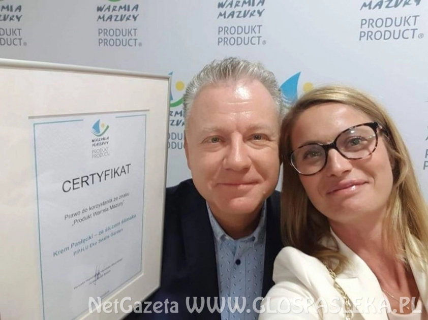 Pasłęcki krem ze śluzem ślimaka produktem Warmii i Mazur