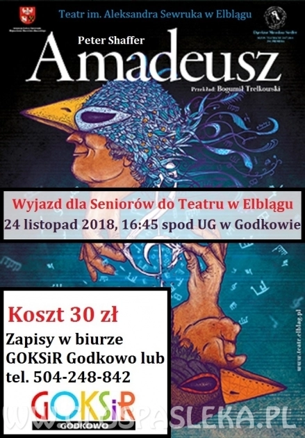 Amadeusz- wyjazd do teatru z GOKSiR Godkowo