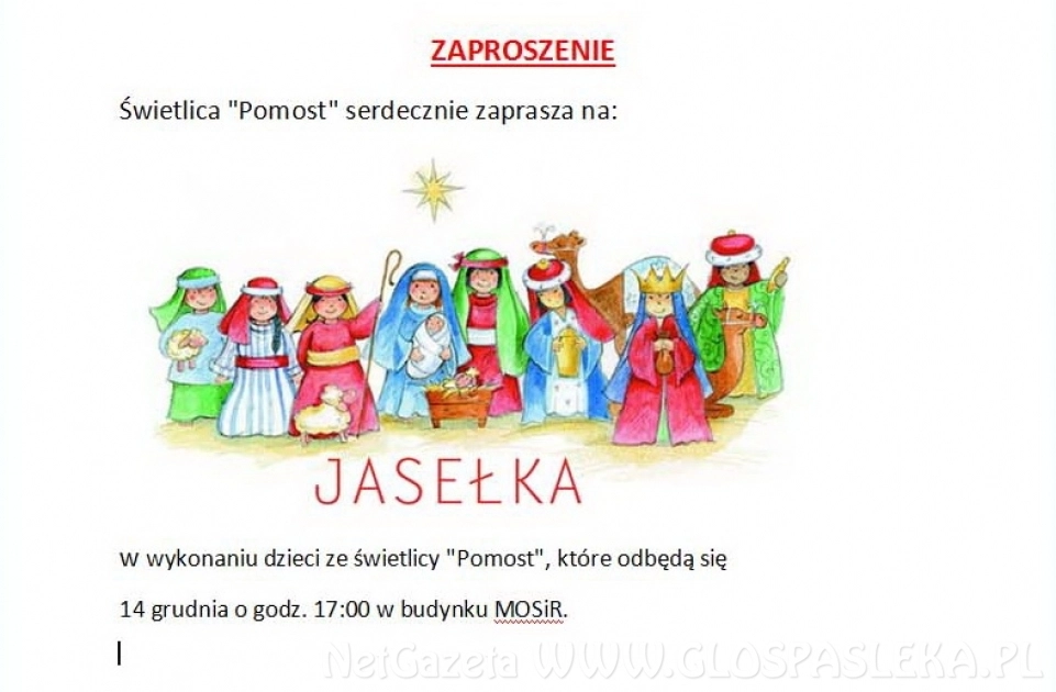 Zaproszenie na jasełka