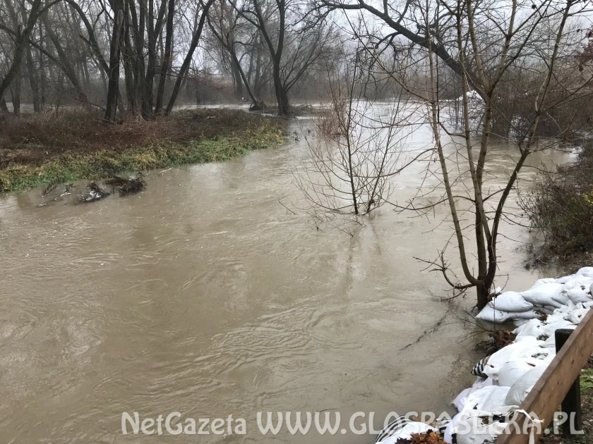 Wysoka woda w Wąskiej 