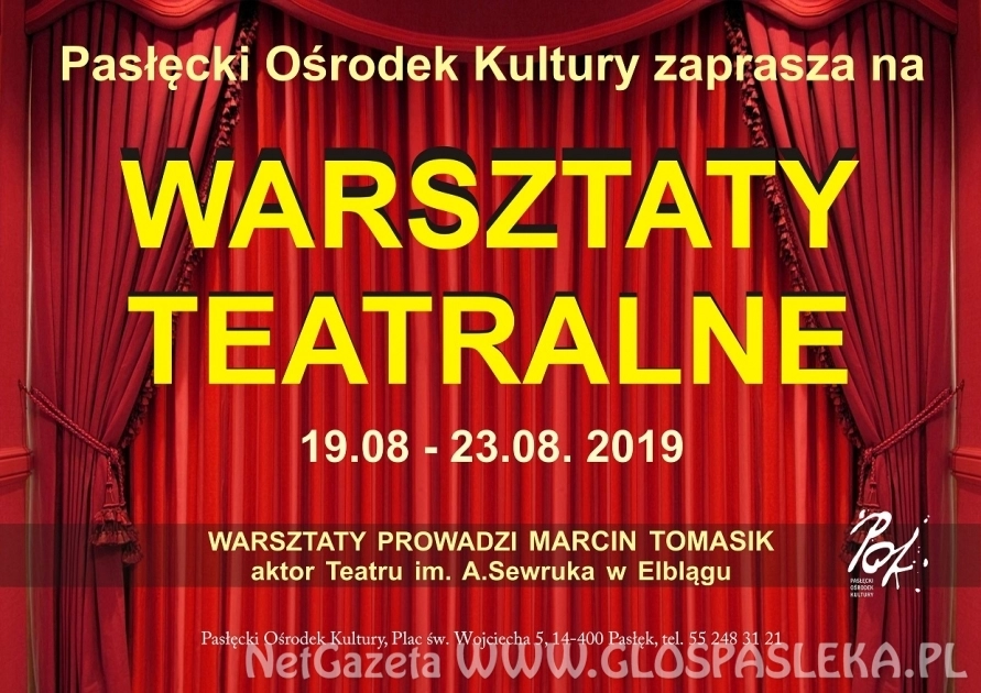 Zaproszenie na warsztaty teatralne