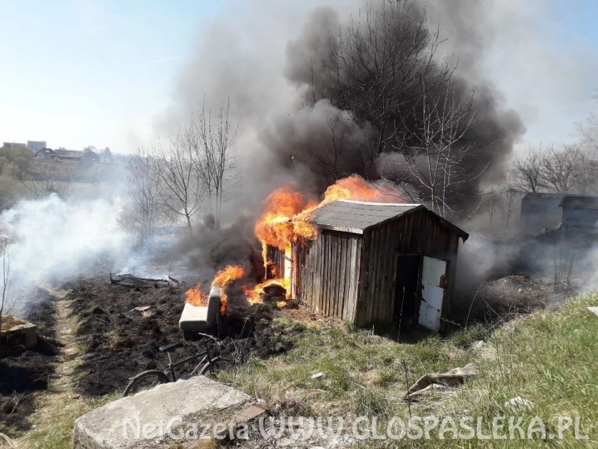 Pożar altany na ul. Polnej