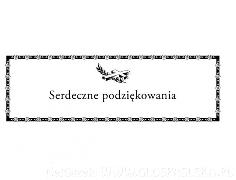 Serdeczne podziękowania