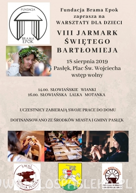 VIII Jarmark św. Bartłomieja w Pasłęku już w niedzielę. Co w programie?