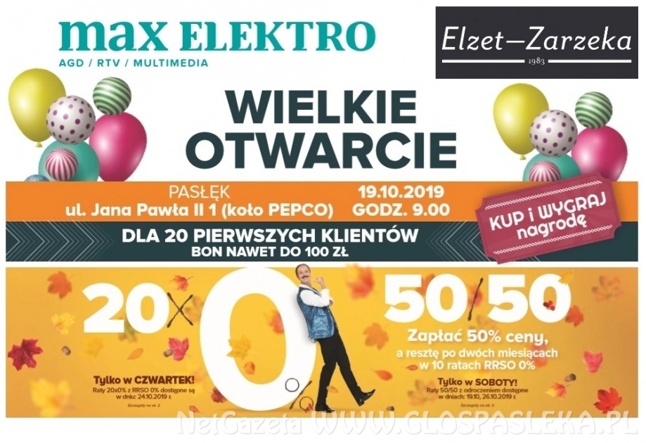 19.10.2019 r. – sobota super niskich cen w ELZECIE