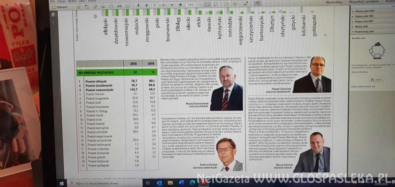 Wysoka lokata powiatu