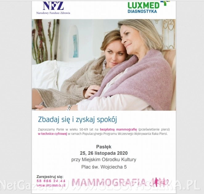 Bezpłatne badanie piersi