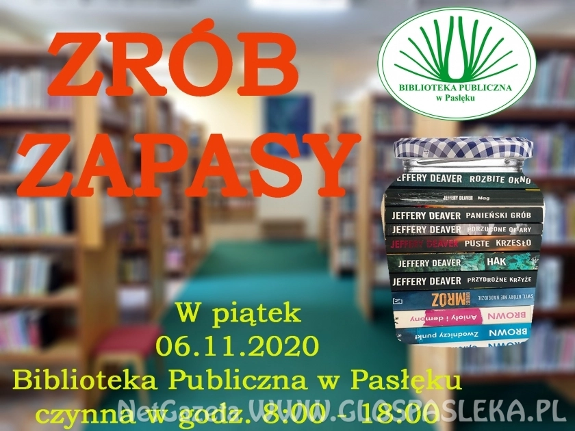 Zrób zapasy w bibliotece
