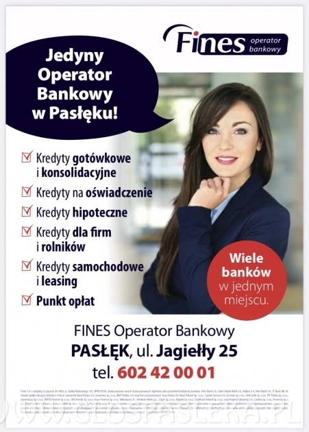 FINES OPERATOR BANKOWY  – OFERTA WIELU BANKÓW W JEDNYM MIEJSCU 
