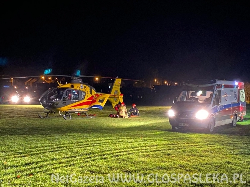 Helikopter zabrał 50 – letniego mężczyznę
