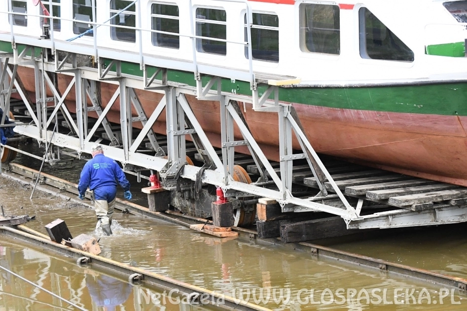 Awaria na pochylni Kąty