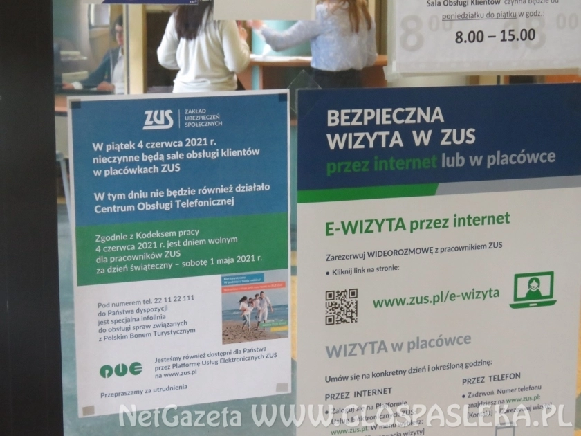 W piątek 4 czerwca ZUS będzie nieczynny