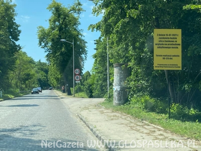 OGŁOSZENIE O ZAMKNIĘCIU ULICY ZAMKOWEJ