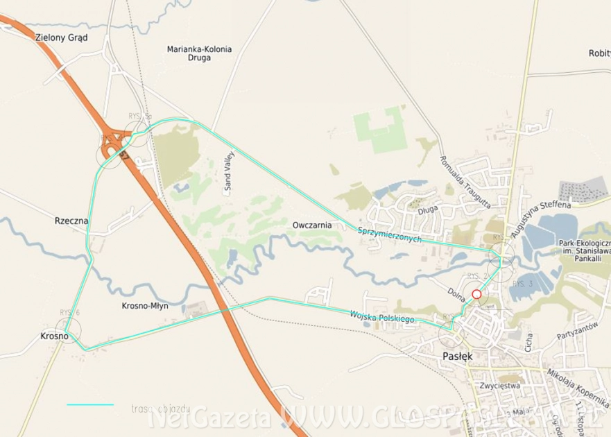 Zamknięcie mostu na ul. Zamkowej w Pasłęku