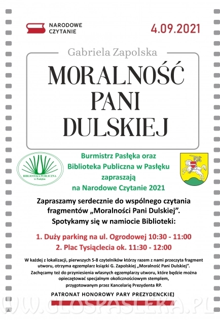 Narodowe Czytanie 2021 - Pasłęk