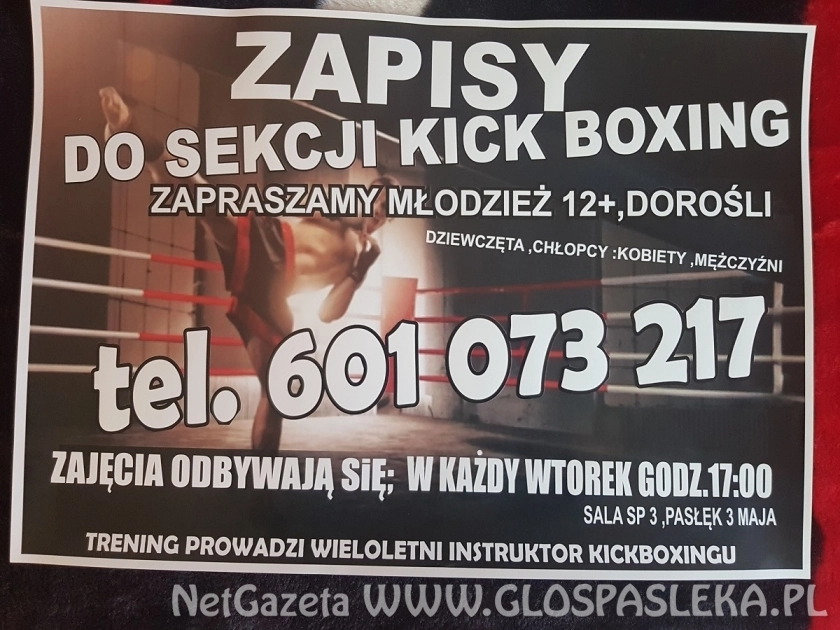 Zapisy do sekcji kick boxingu