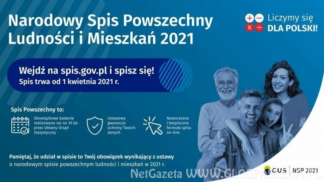 Przypominamy o Narodowym Spisie Powszechnym Ludności i Mieszkań 2021