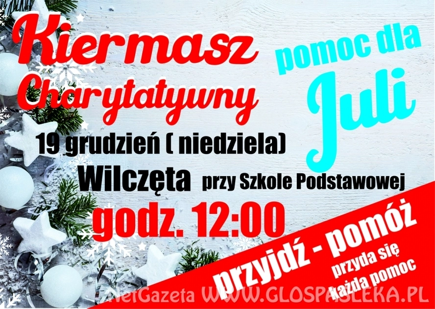 Zaproszenie na kiermasz charytatywny